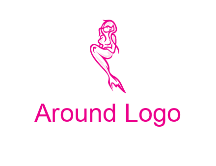 pink mermaid logo