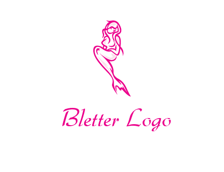 pink mermaid logo
