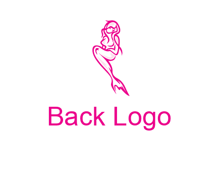 pink mermaid logo