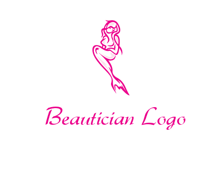 pink mermaid logo
