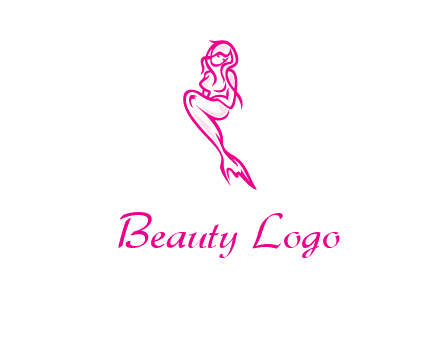 pink mermaid logo