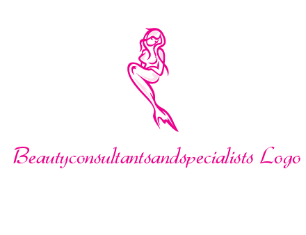 pink mermaid logo