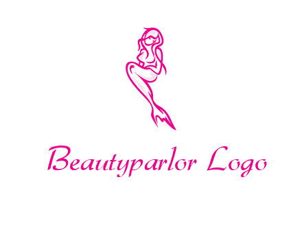 pink mermaid logo