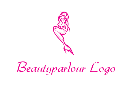 pink mermaid logo