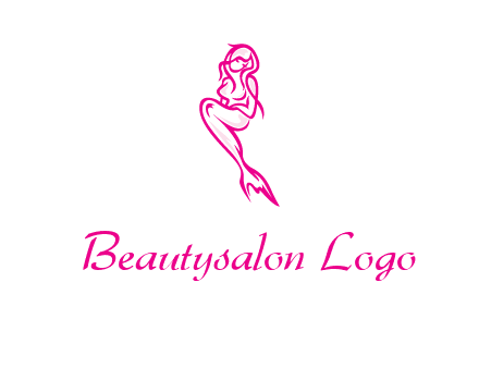 pink mermaid logo
