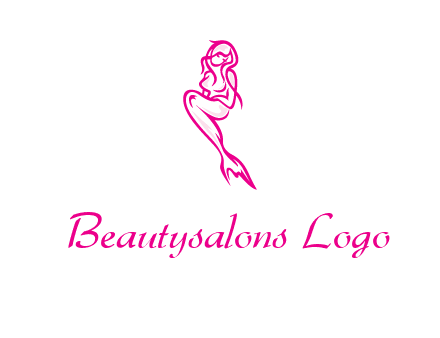 pink mermaid logo