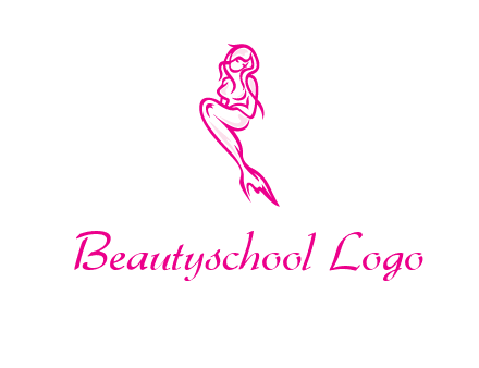 pink mermaid logo