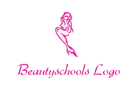 pink mermaid logo