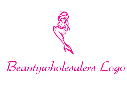 pink mermaid logo