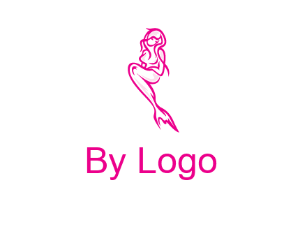 pink mermaid logo