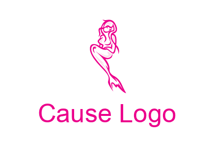 pink mermaid logo