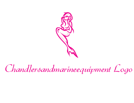 pink mermaid logo