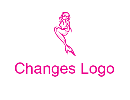pink mermaid logo