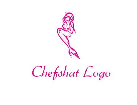 pink mermaid logo