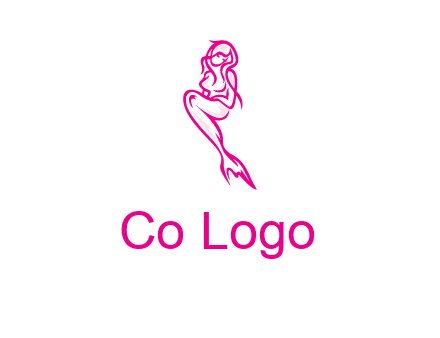 pink mermaid logo