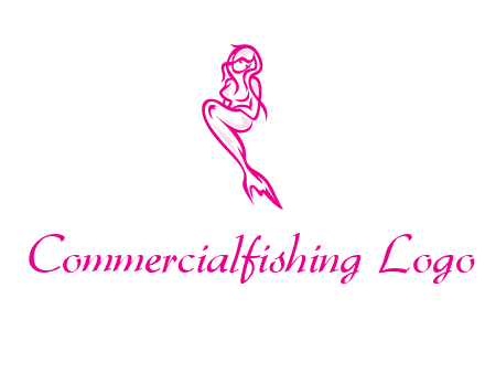 pink mermaid logo