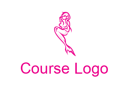 pink mermaid logo