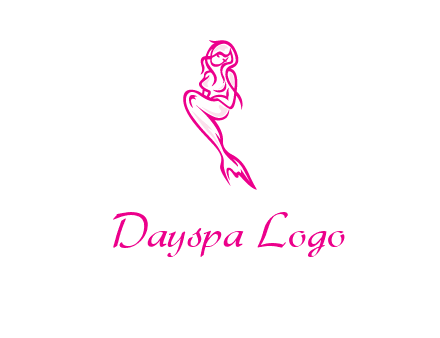 pink mermaid logo