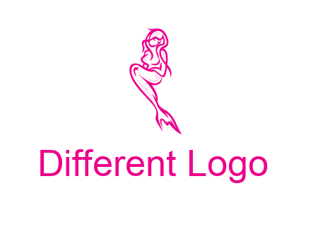 pink mermaid logo