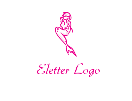 pink mermaid logo