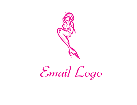 pink mermaid logo