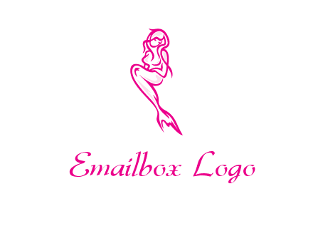 pink mermaid logo