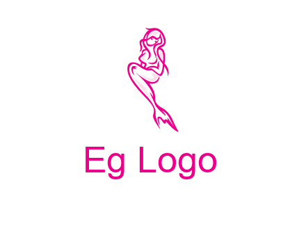 pink mermaid logo