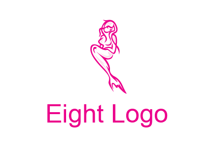 pink mermaid logo