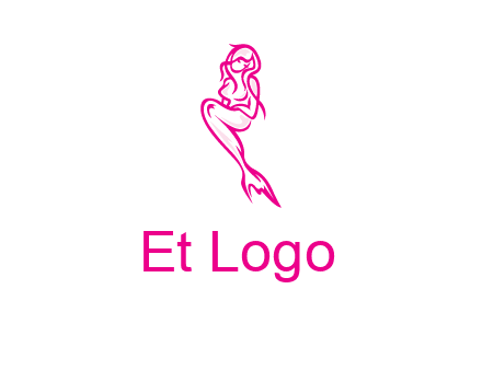 pink mermaid logo