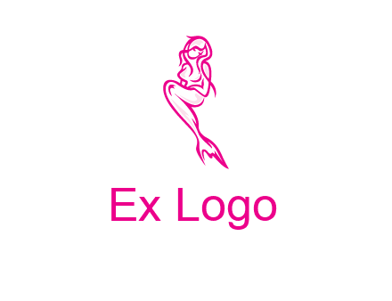 pink mermaid logo