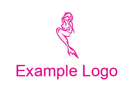 pink mermaid logo