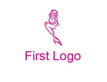 pink mermaid logo