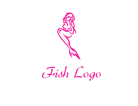 pink mermaid logo