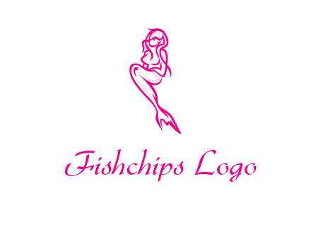 pink mermaid logo