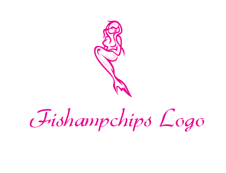 pink mermaid logo