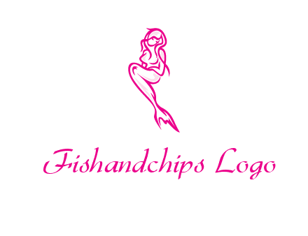pink mermaid logo