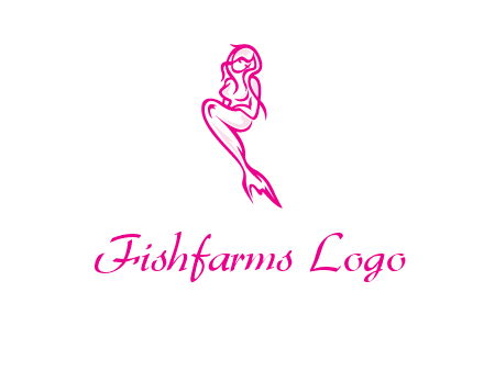 pink mermaid logo