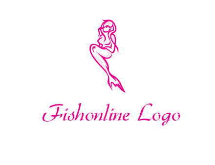 pink mermaid logo