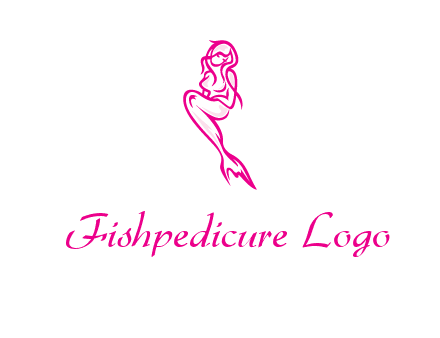 pink mermaid logo