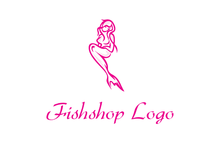pink mermaid logo