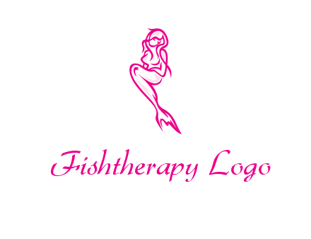 pink mermaid logo