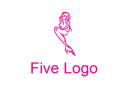 pink mermaid logo