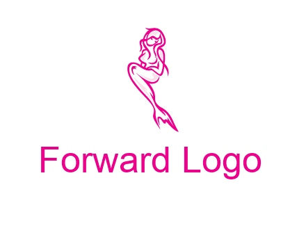 pink mermaid logo