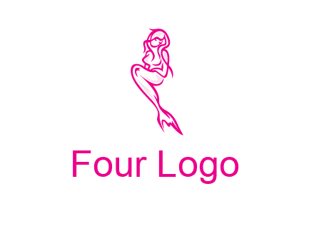 pink mermaid logo