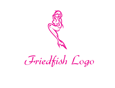 pink mermaid logo