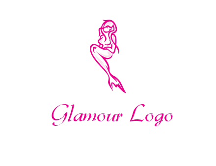 pink mermaid logo