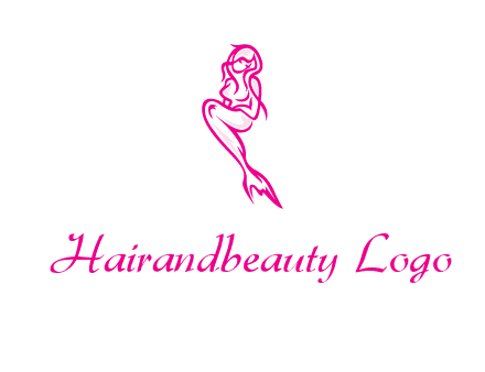 pink mermaid logo