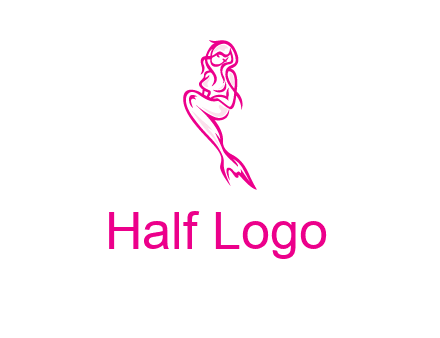 pink mermaid logo