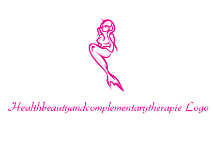 pink mermaid logo