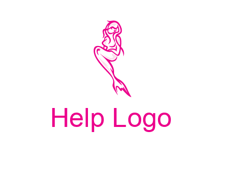 pink mermaid logo